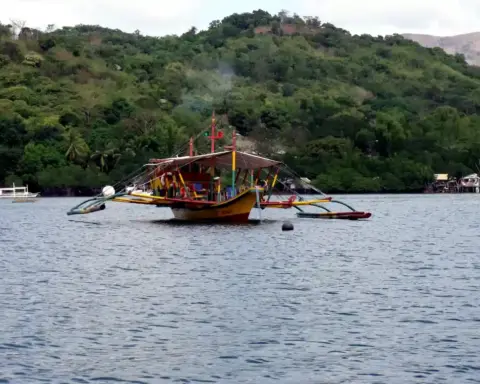 Boat operating in Coron, Palawan, Philippines.
