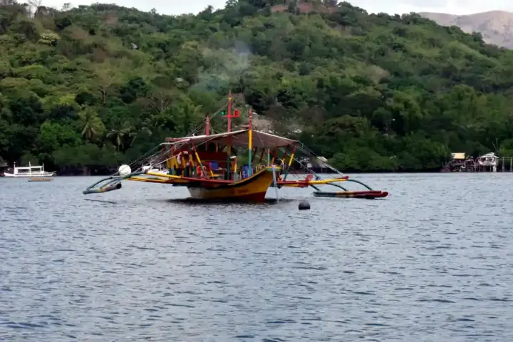 Boat operating in Coron, Palawan, Philippines.