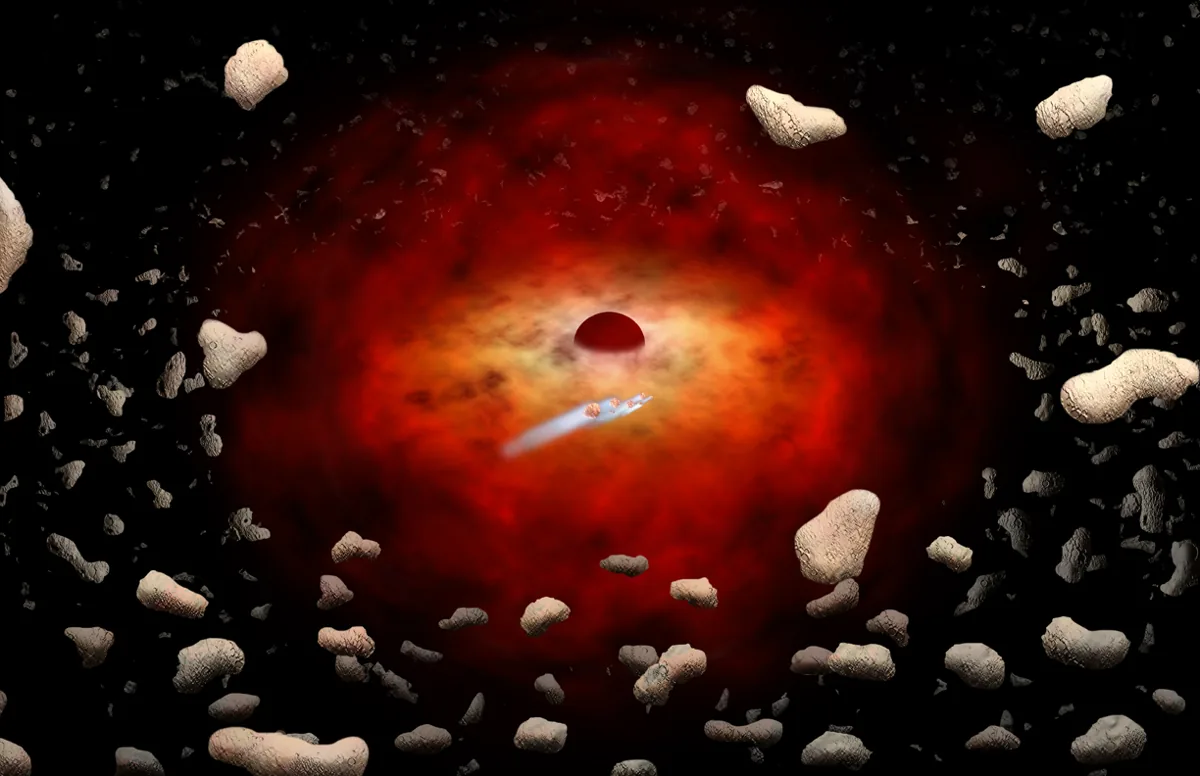NASA illustration of an asteroid approaching Earth