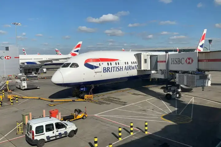 British Airways Boeing 787-9 aircraft at London Heathrow Terminal 5