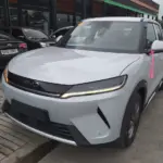 Rear three-quarter view of the BYD Atto 2 electric vehicle, the model priced at $19,990 to become Australia's cheapest EV.