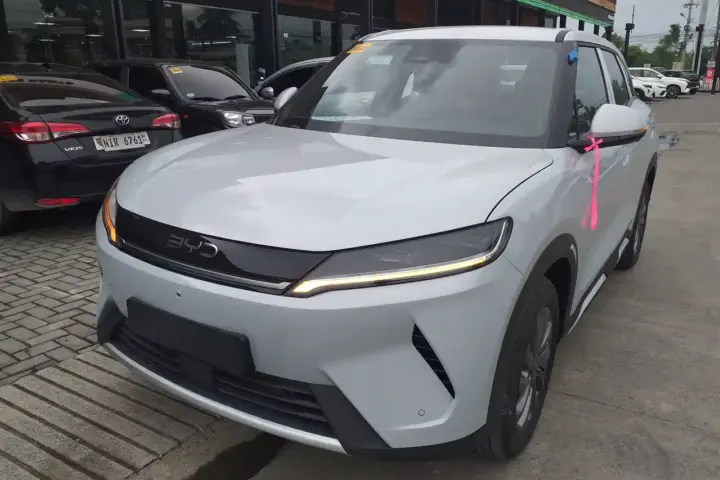 Rear three-quarter view of the BYD Atto 2 electric vehicle, the model priced at $19,990 to become Australia's cheapest EV.