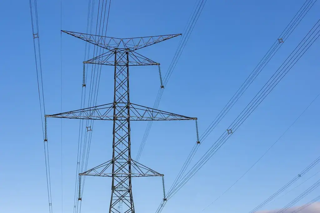 High-voltage electricity transmission lines in Clarington, Ontario, Canada