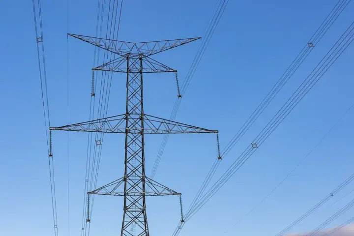 High-voltage electricity transmission lines in Clarington, Ontario, Canada