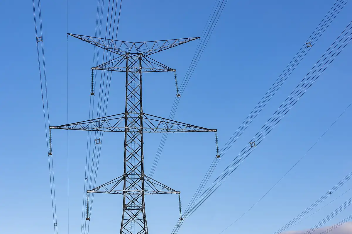 High-voltage electricity transmission lines in Clarington, Ontario, Canada