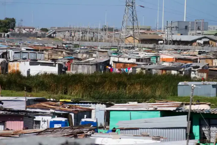 Township housing near Cape Town South Africa