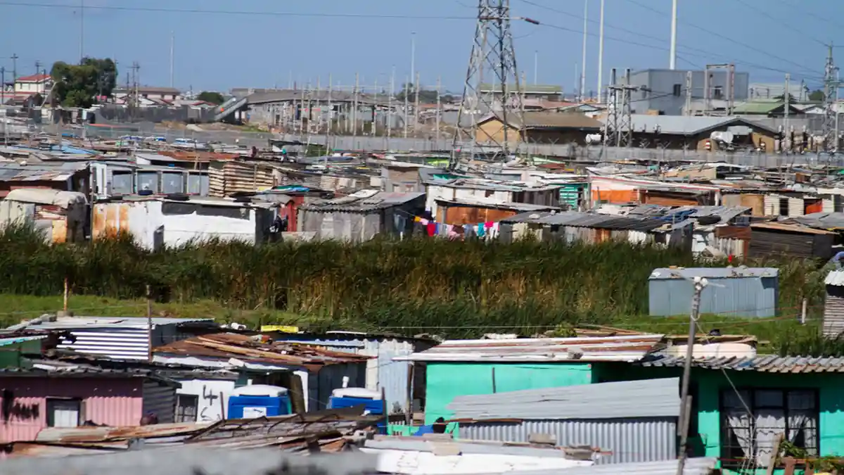 Township housing near Cape Town South Africa
