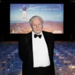 Portrait of Sir David Attenborough used for his NTA TV Presenter award at age 100.