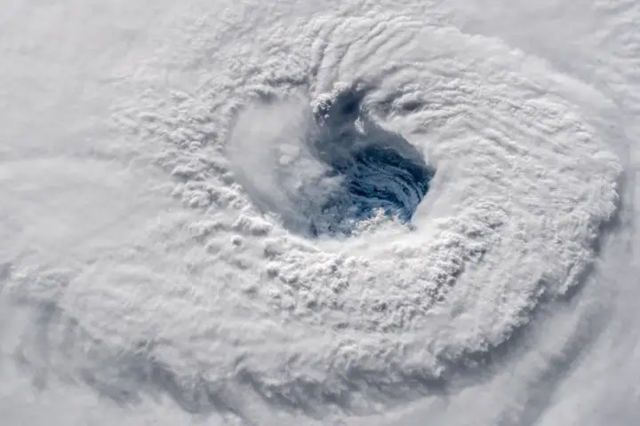 Hurricane satellite image
