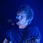 Ed Sheeran performing live on stage