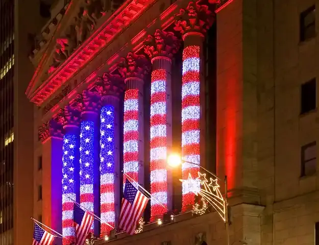 New York Stock Exchange building on Wall Street
