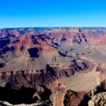 Panoramic view of the Grand Canyon South Rim, the landmark landscape affected by flash flooding that recently yielded human remains near Crystal Rapids.