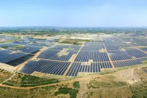 Kamuthi Solar Power Project in Tamil Nadu, one of India's largest operational solar installations.