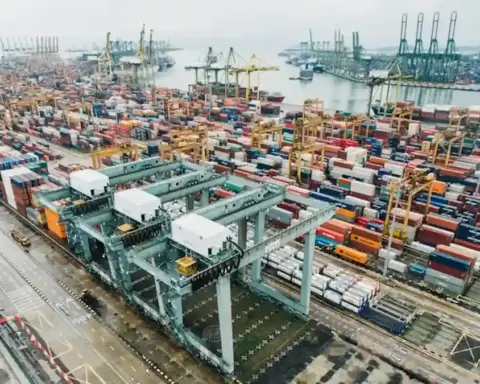 Cargo vessel at port representing Kandla methanol bunkering trial