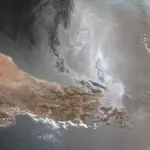 Satellite photograph of the Strait of Hormuz and surrounding coastal waters