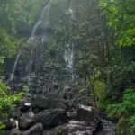 Amboli waterfall cascading down rocky terrain in Maharashtra's Sindhudurg district