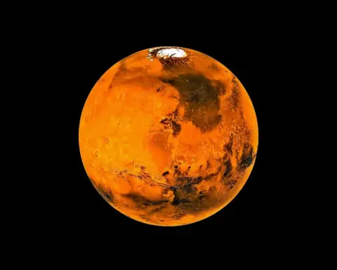 The surface of Mars, the planet where NASA's telecommunications contract with Blue Origin is now being challenged by Rocket Lab.