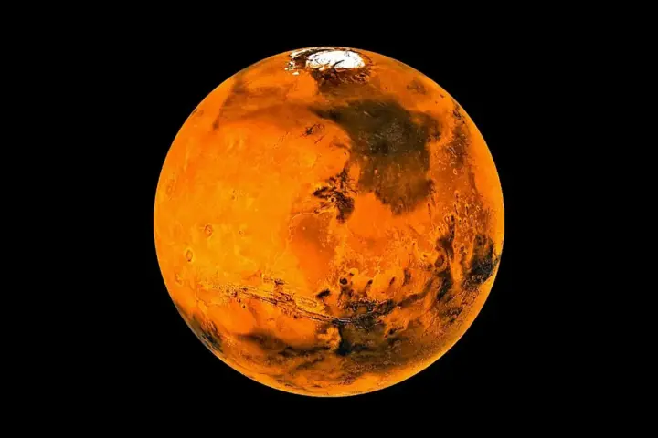 The surface of Mars, the planet where NASA's telecommunications contract with Blue Origin is now being challenged by Rocket Lab.