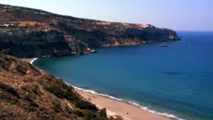 Komos Beach on the southern coast of Crete