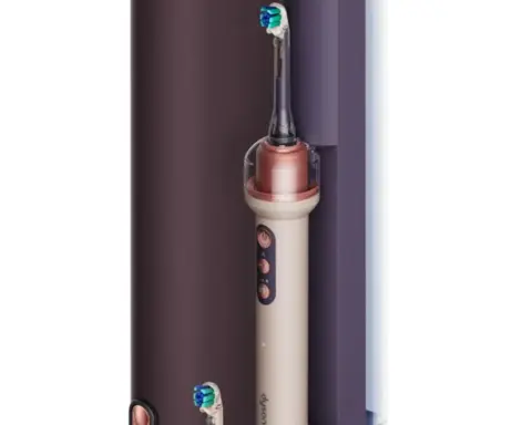 Dyson CameraJet oral-care device shown in a studio product image.
