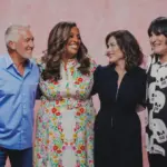 Nigella Lawson Paul Hollywood Alison Hammond and Noel Fielding inside the Great British Bake Off tent