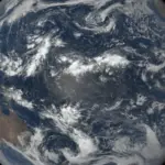 NASA image of Earth from space showing the day-night line during an equinox period.