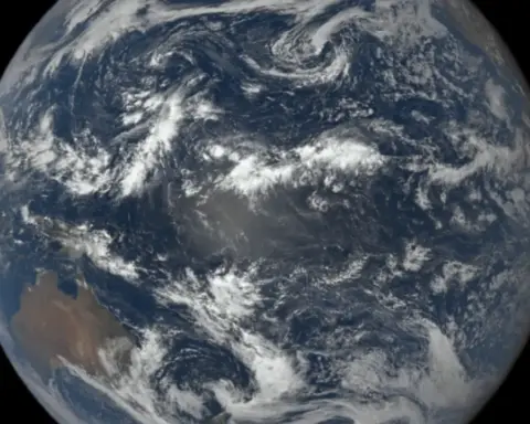 NASA image of Earth from space showing the day-night line during an equinox period.