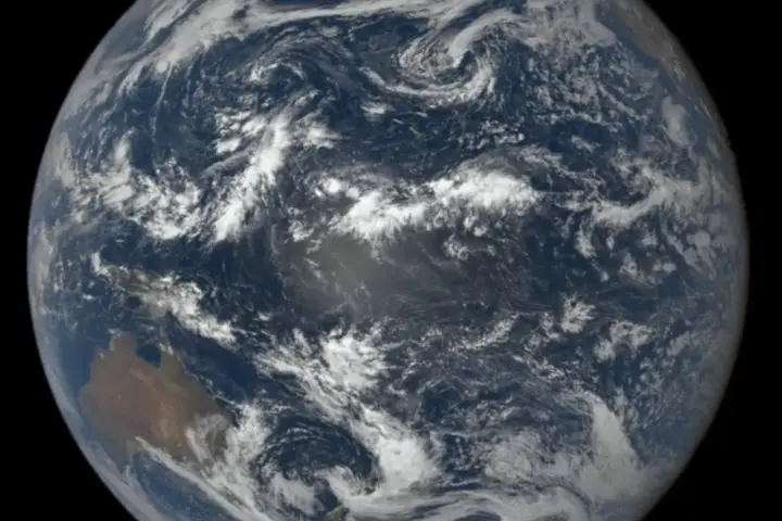 NASA image of Earth from space showing the day-night line during an equinox period.