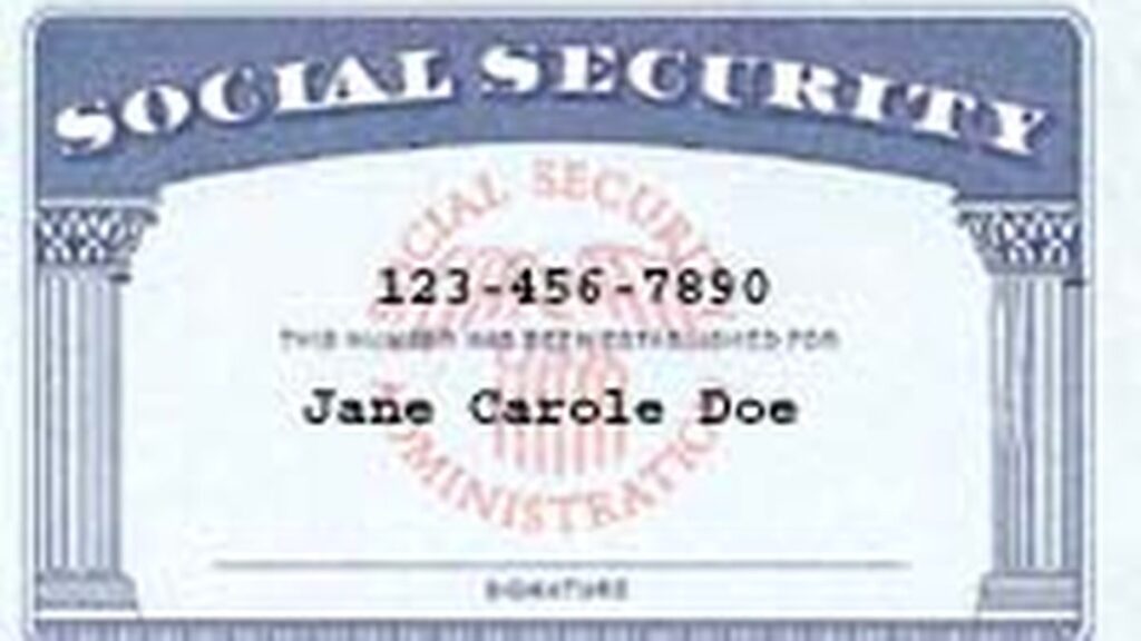 United States Social Security card illustration