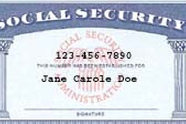 United States Social Security card illustration
