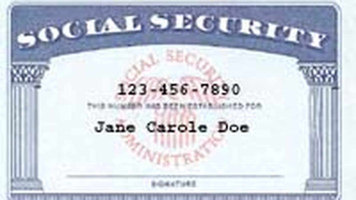 United States Social Security card illustration