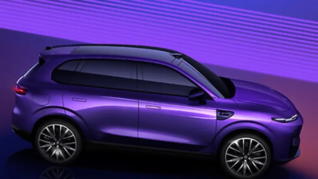 Clean studio photograph of the Leapmotor B10 electric crossover SUV presented by Stellantis for European production.