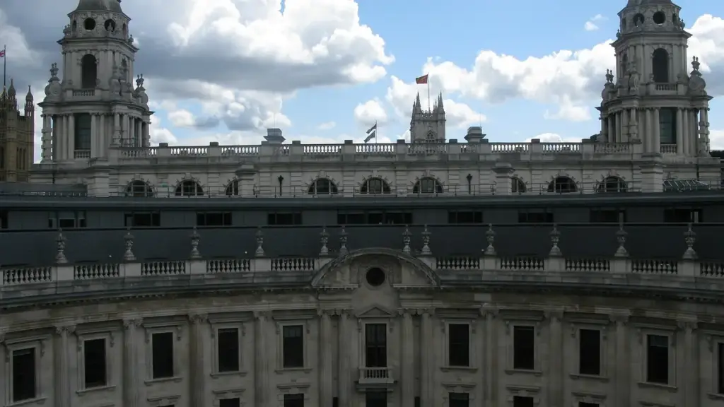 Exterior facade of 100 Parliament Street in Westminster, home to HM Revenue and Customs executive offices.