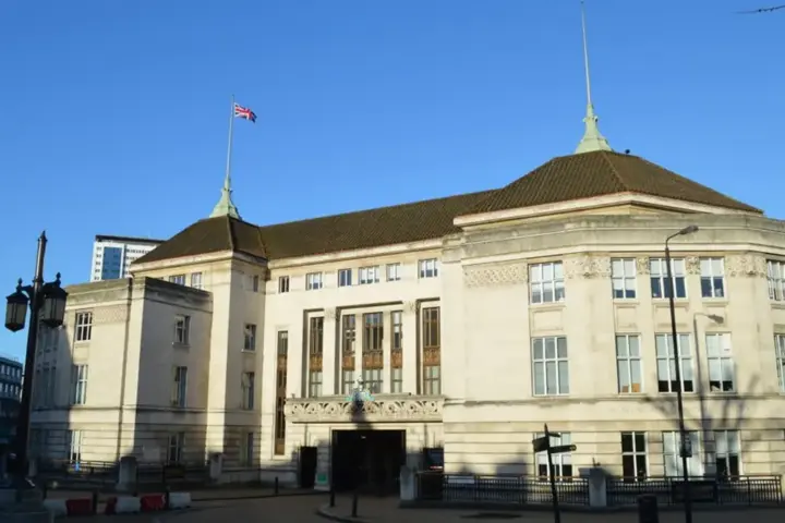 Brick and stone facade of Wandsworth Town Hall in south-west London, used for council tax funding reporting.