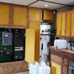 Kitchen interior with counters and cooking equipment used as context for food-safety inspections.