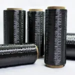 Carbon fiber composite material with woven texture