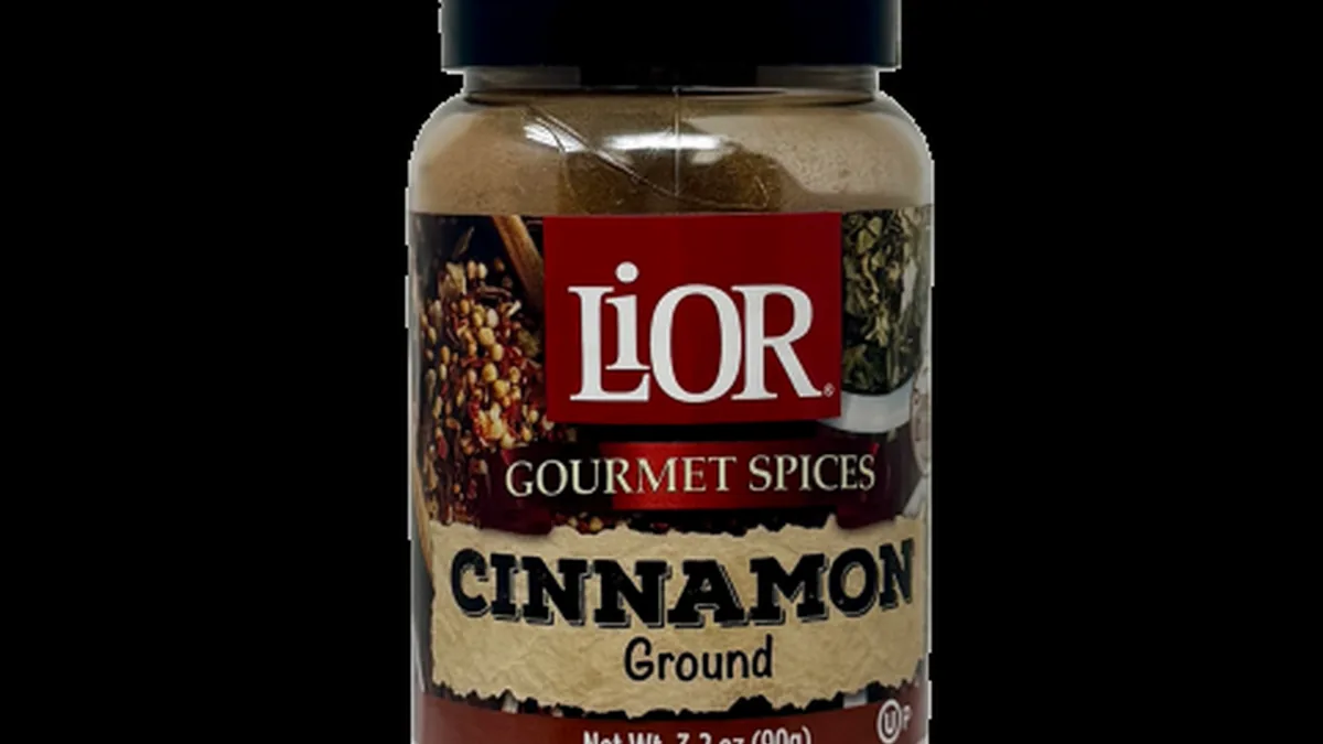 Lior Gourmet Spices Ground Cinnamon 90 gram bottle recalled over elevated lead