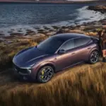 XPENG L03 electric SUV coupe photographed on a coastal road for the Australian launch