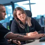 Emergency communications officers working at an Australian Triple Zero control centre