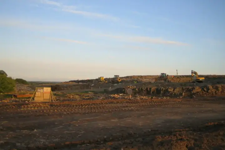 Calvert landfill site, representing the UK's waste management infrastructure behind the environment agency's revised compliance metrics.