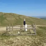 An automatic rain gauge on the Howgill Fells in northern England, as cooler wet weather returns to the UK this week.