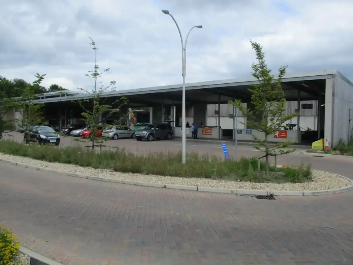 Bridport Waste Management-Recycling Centre, representing the UK's recycling infrastructure behind the circular economy growth plan delay.