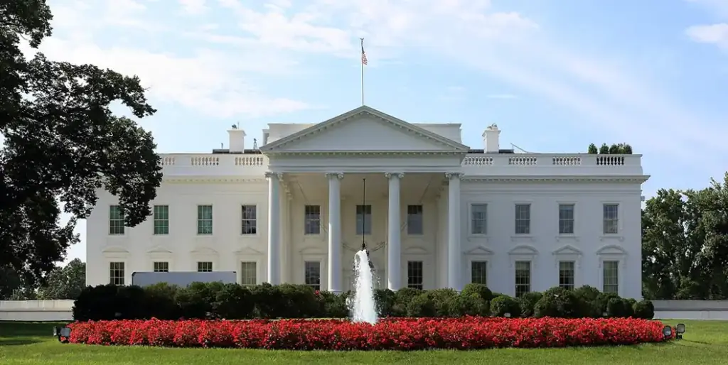 North side of the White House in Washington DC