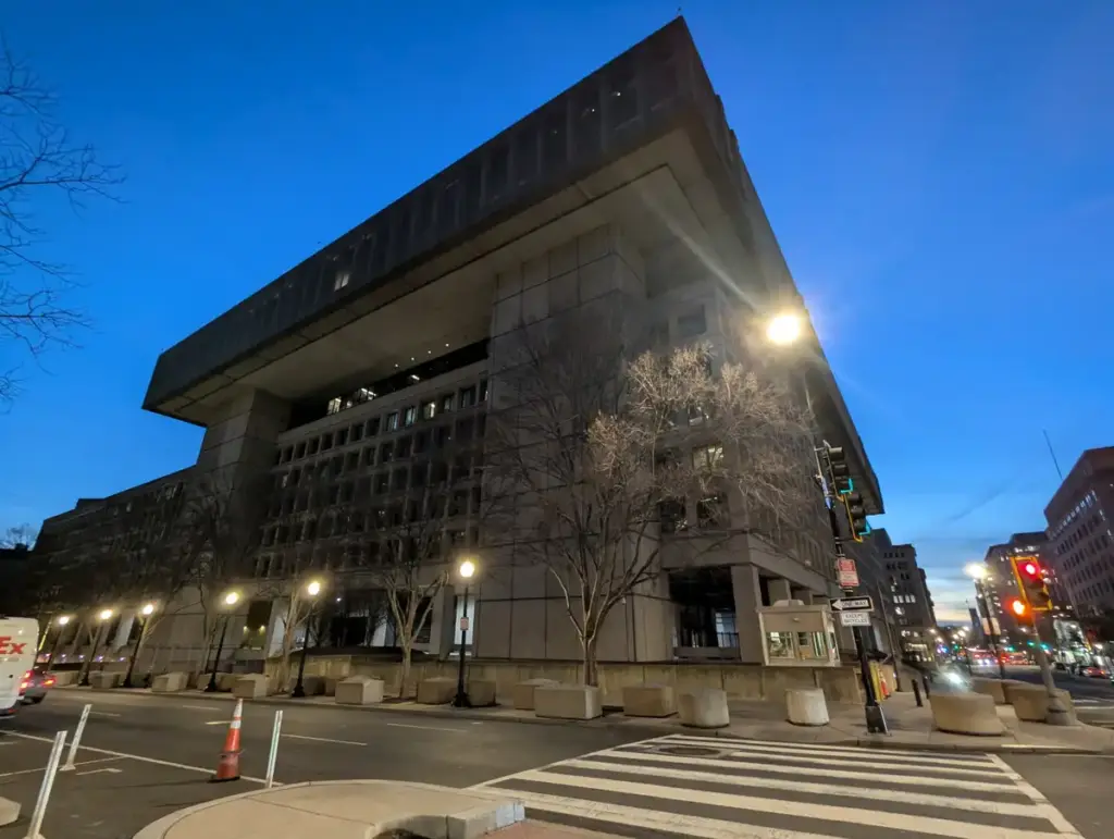 FBI headquarters in Washington DC where federal criminal investigations are led