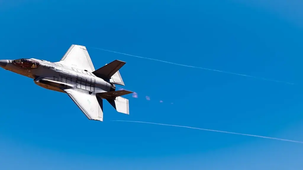 F-35 fighter aircraft in flight