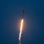 Falcon 9 rocket launch for satellite deployment