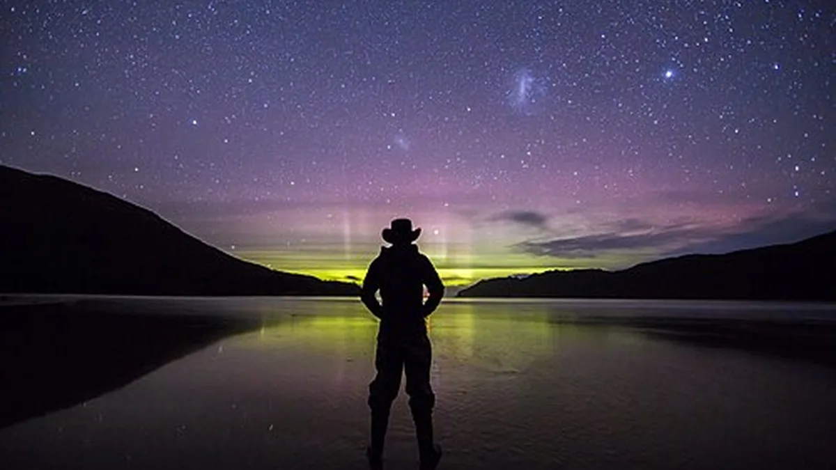 Southern Lights over the Tasman Sea near Tasmania’s South West National Park.