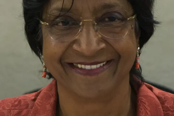 Navi Pillay speaking at a United Nations event in June 2014.