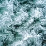 Ocean waves in the Pacific Ocean.