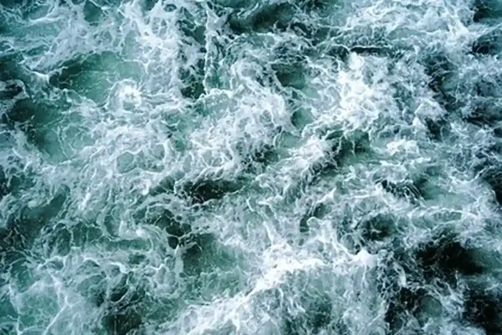 Ocean waves in the Pacific Ocean.